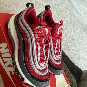 Nike Air Max 97 Red and Gray Sneakers